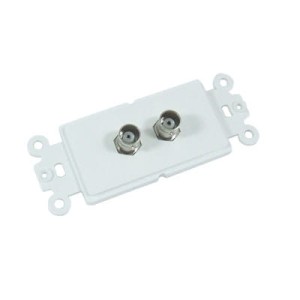 Moduł gniazda, biały 2x BNC